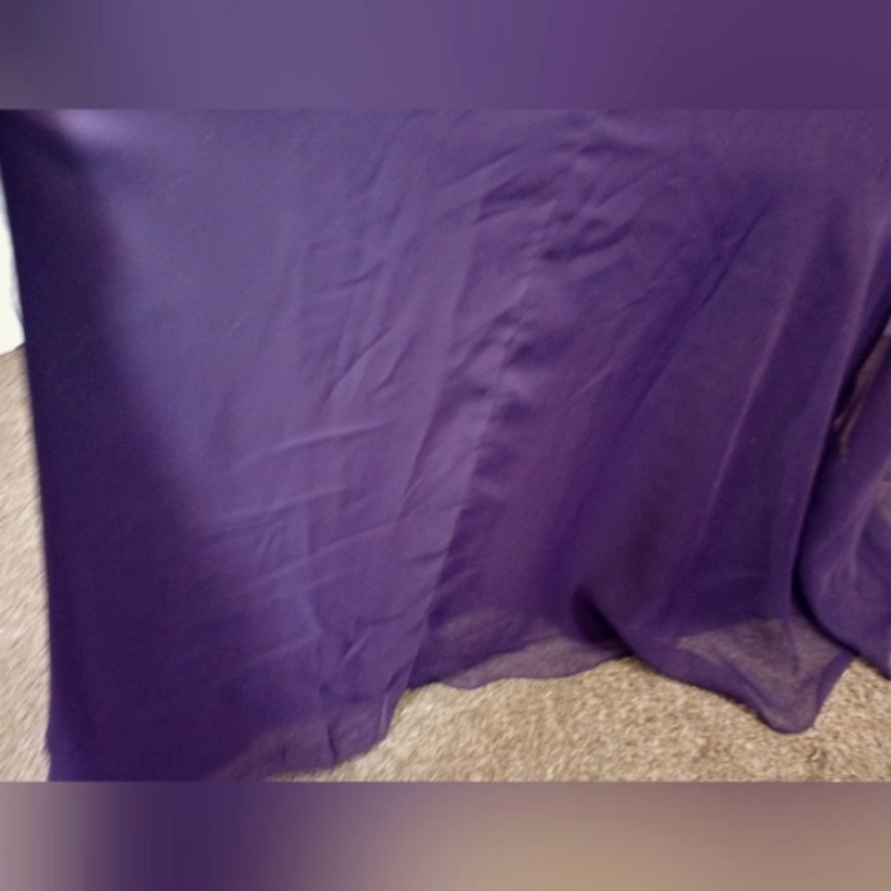 Da Vinci TAG Long Formal Dress, One Shoulder, Ruched, Purple, Long , 16 - Picture 8 of 13